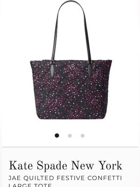 Kate Spade Jae Quilted Confetti Large Tote Bag